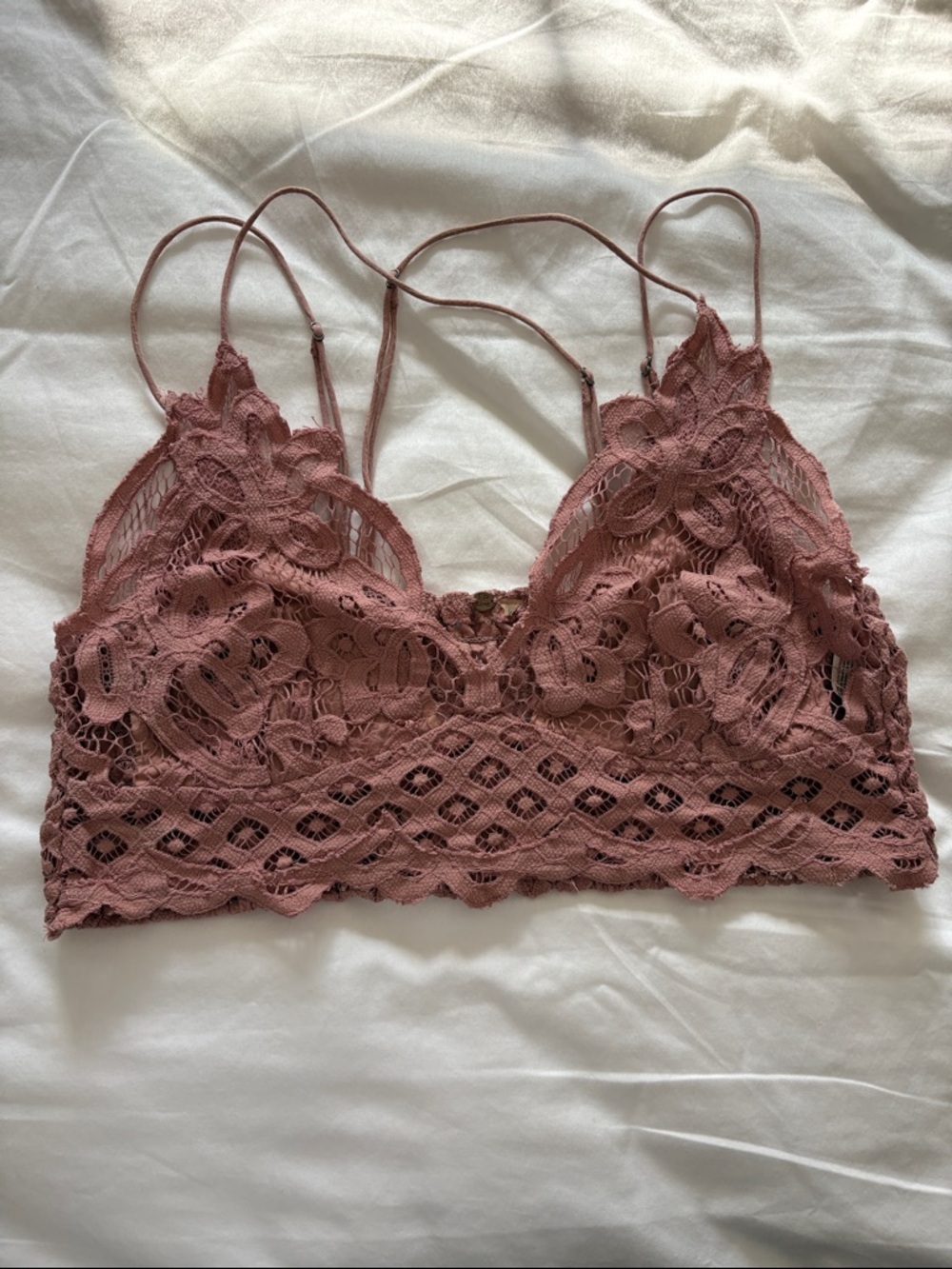 Free People Lace Bralette in Dusty Rose